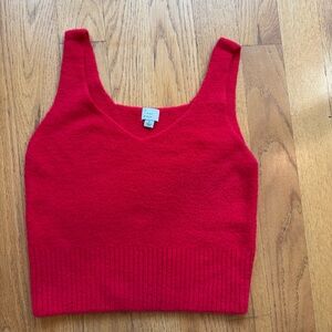 a new day Red Knit Tank Crop Top